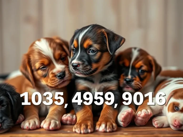 Average Number Puppies Per Litter