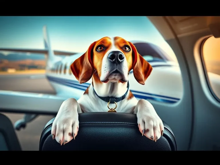 Beagle Dog Cessna Private Plane Business Trips