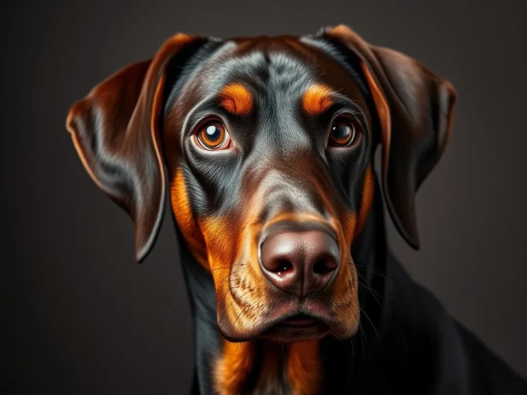 Brown Doberman