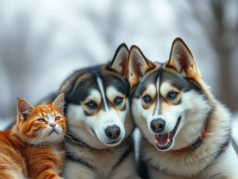 Do Huskies Get Along With Cats