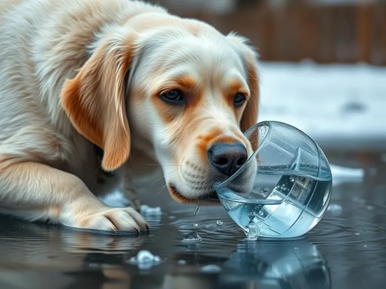 Dog Drinking More Water Than Usual In Winter