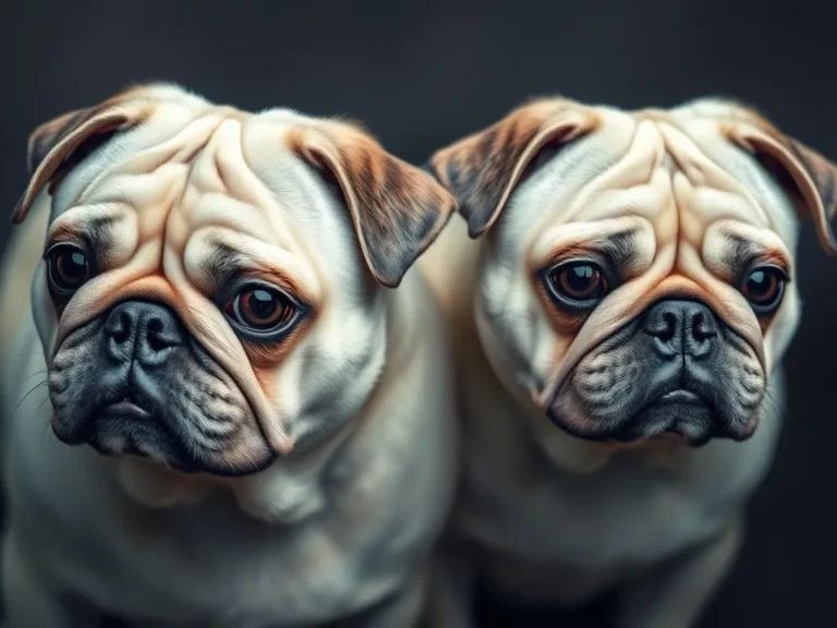 Leucistic Albino Pugs