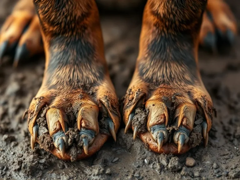 Muddy And Dirty Dog Paws